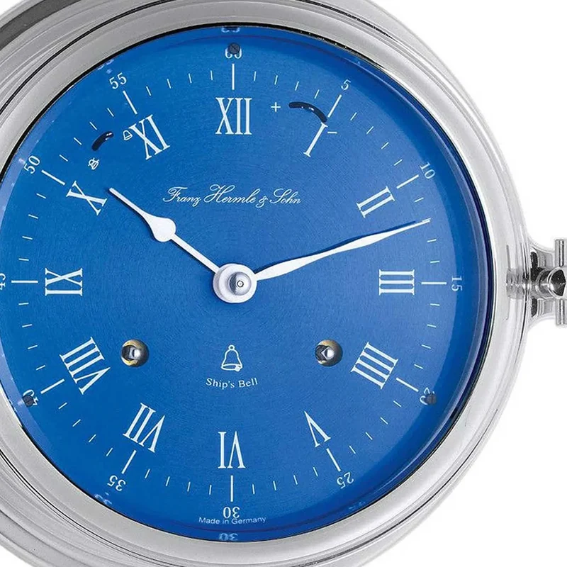 Hermle Wanduhr 18 cm Ø Messing • Mechanisches 8-Tage-Uhrwerk • Schiffsglockenschlag