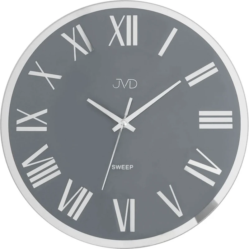 JVD Wanduhr 30 cm Ø Metall • Zeitloses Design • Leises Quarzwerk