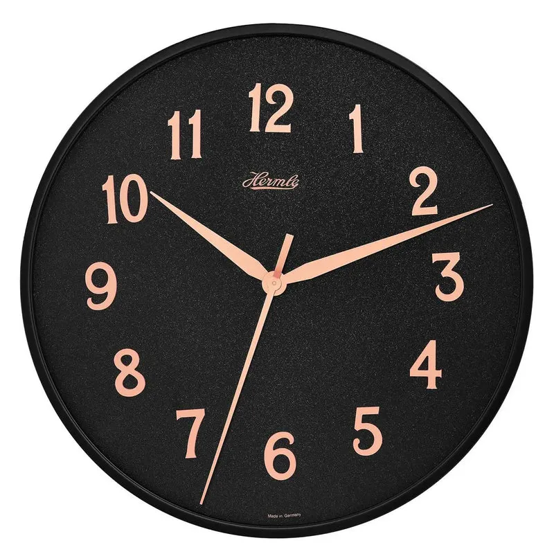 Hermle Wanduhr 40 cm Ø Metall • Modernes Design • Präzises Quarzuhrwerk