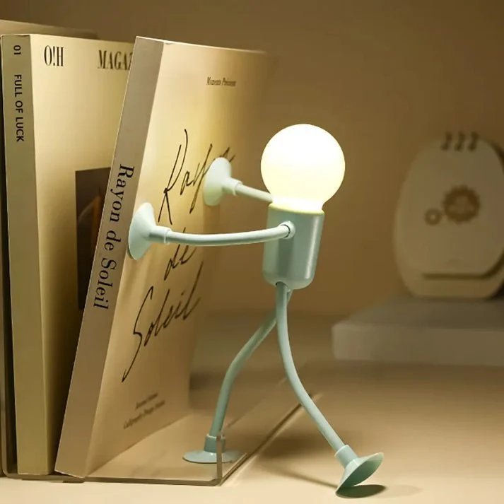 Buigbare Nachtlamp met Zuignap – Creatieve LED Figuur voor Kinderkamer en Bureau | Sansoti