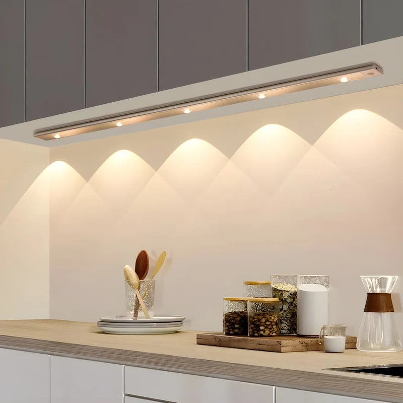 Draadloze LED-lamp met Bewegingssensor Oplaadbaar USB-C Dimbaar 3 Lichtkleuren Magnetische Installatie voor Gang Kast Slaapkamer Keuken tot 2 Maanden Gebruik | Sansoti