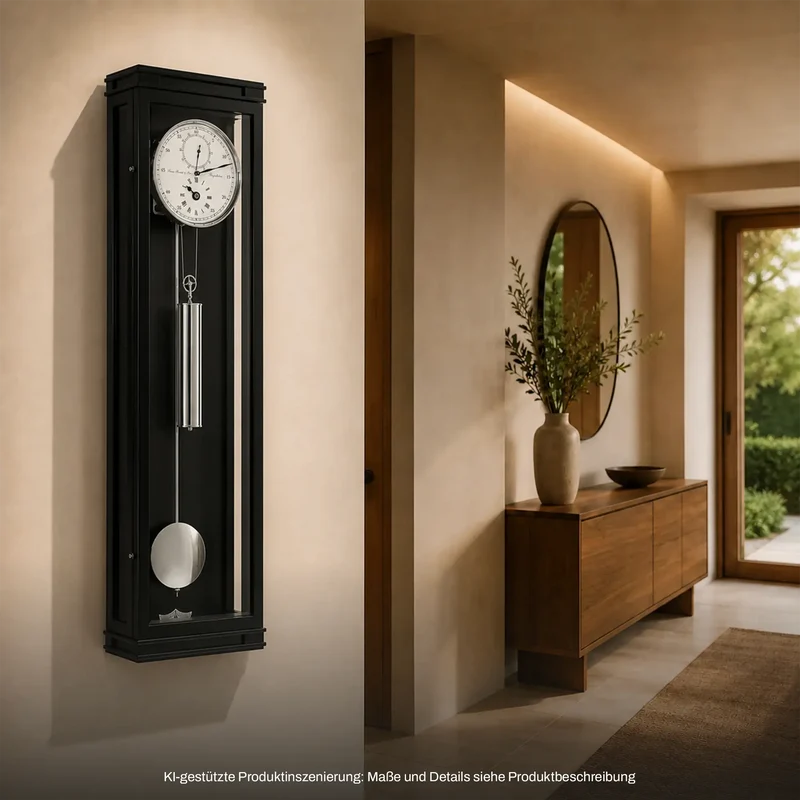 Hermle Wanduhr 93,7x26,0x13,0 cm Holz • 31-Tage Laufwerk • Präzisions-Regulator