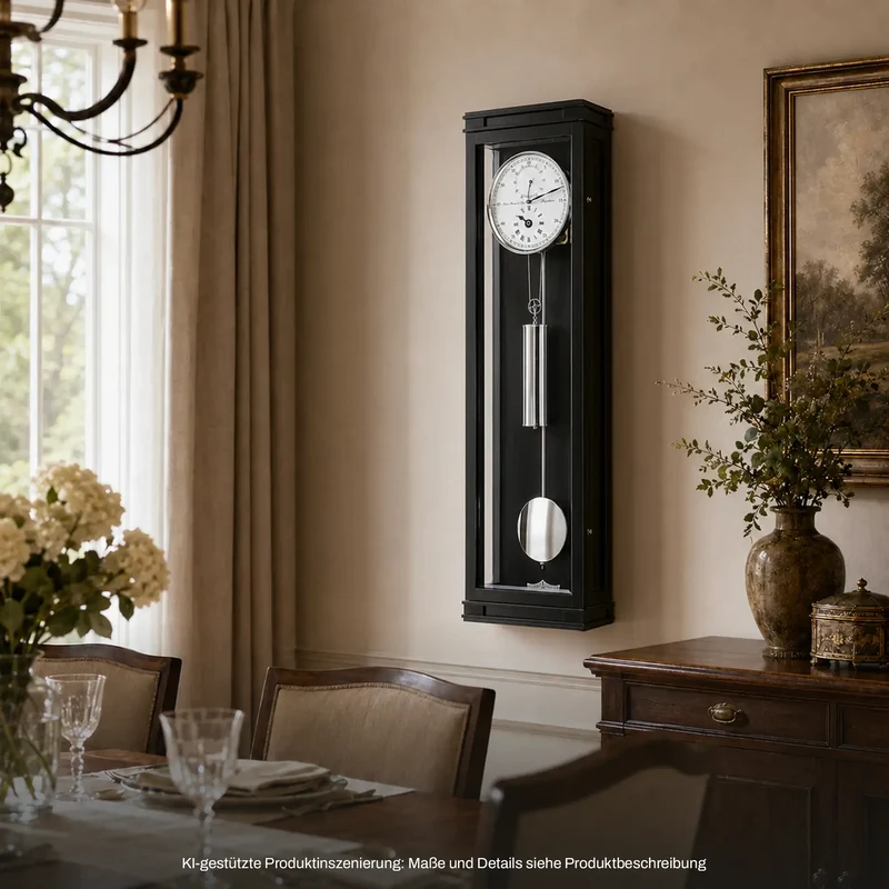 Hermle Wanduhr 93,7x26,0x13,0 cm Holz • 31-Tage Laufwerk • Präzisions-Regulator