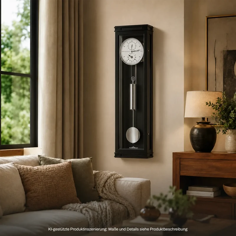 Hermle Wanduhr 93,7x26,0x13,0 cm Holz • 31-Tage Laufwerk • Präzisions-Regulator