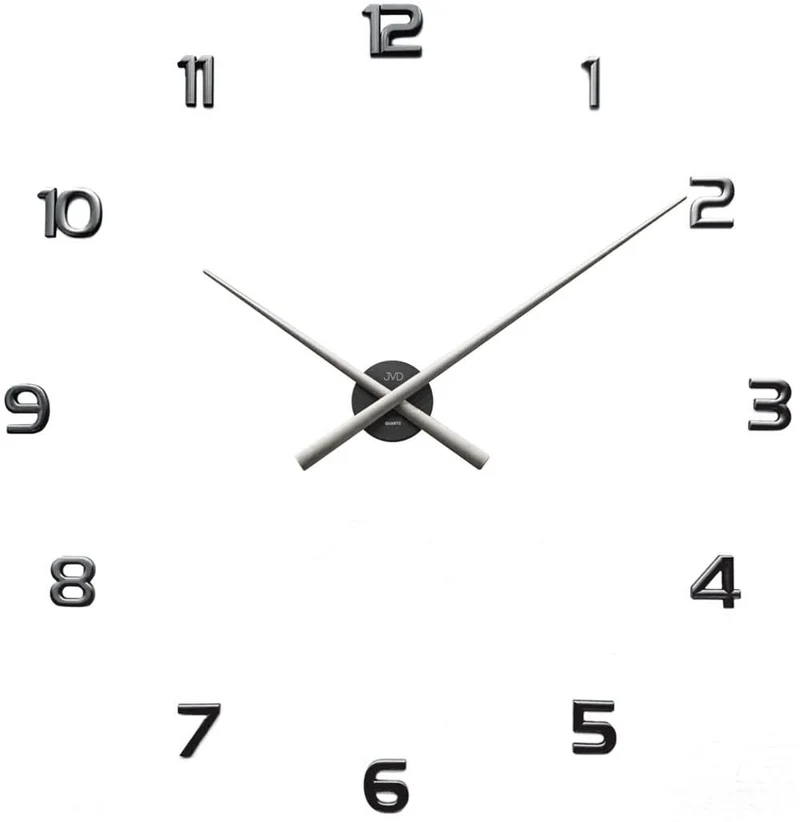 JVD Wanduhr Kunststoff • Lautloses Uhrwerk • Individuell anpassbare Größe