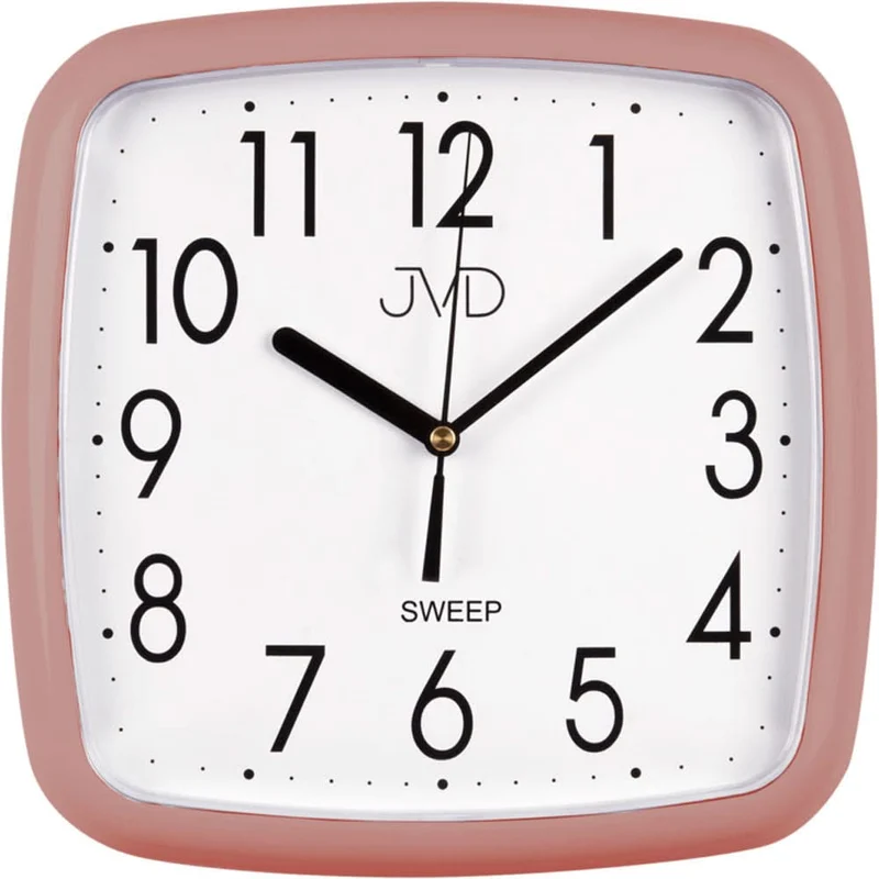 JVD Wanduhr 25x25x3,2 cm Kunststoff • Moderner Blickfang • Zuverlässiges Quarzwerk