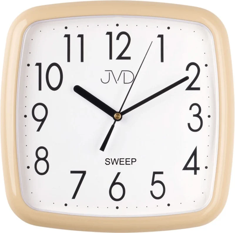 JVD Wanduhr 25x25x3,2 cm Kunststoff • Modernes Design • Geräuschloses Quarzwerk