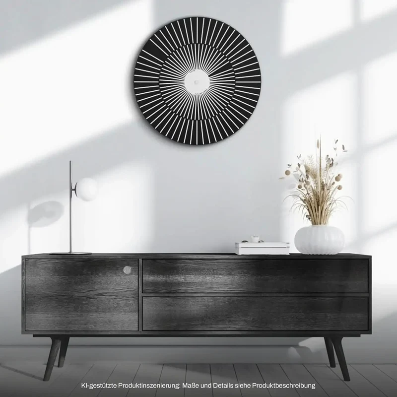 Hermle Wanduhr 50 cm Ø Aluminium • Innovatives Scheiben-Uhrwerk • Geräuschlos