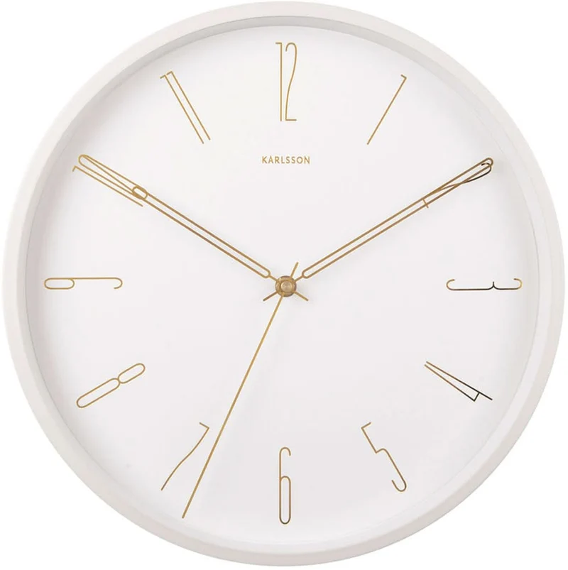 Karlsson Wanduhr 35x35x4 cm Metall • Modernes Design • Geräuschloses Quarzwerk