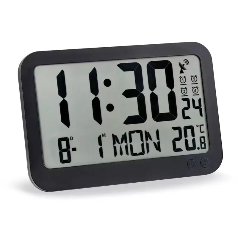 Atlanta Wanduhr • Funkgesteuert • Große Digitalanzeige