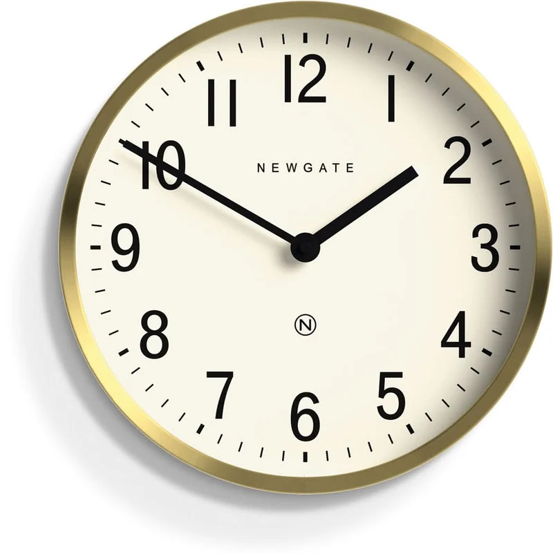 Newgate Wanduhr 30x30x7 cm Metall • Lautloses Quarzwerk • Zeitloses Design