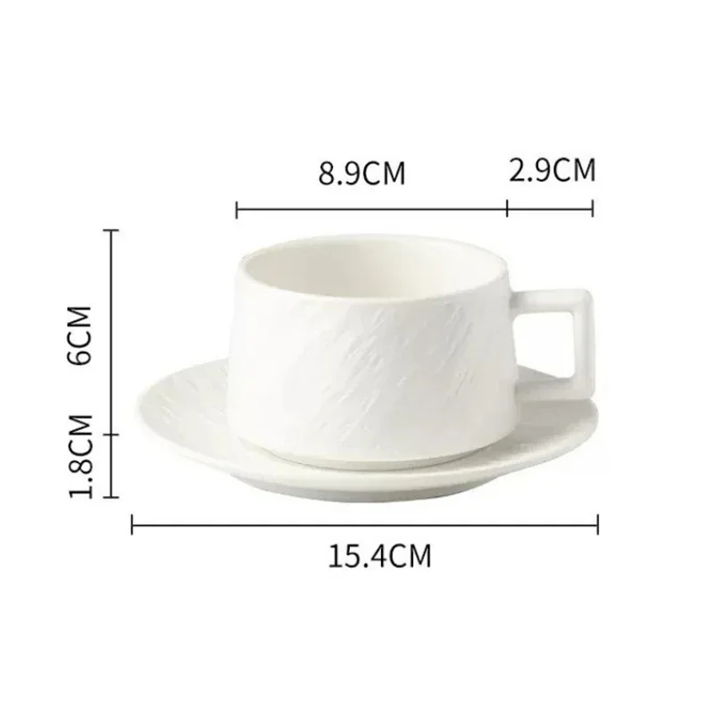 Keramische Koffiemok met Schotel – Scandinavisch Servies voor Koffie en Thee | Sansoti