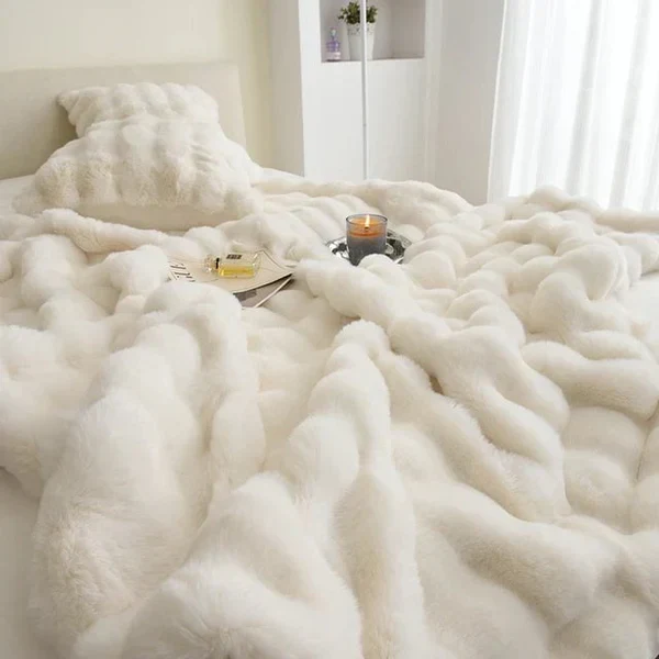 Zachte Imitatiebont Plaid - Pluizige Warme Deken voor Bank en Bed - 160x200 cm | Sansoti
