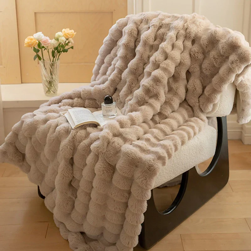 Zachte Imitatiebont Plaid - Pluizige Warme Deken voor Bank en Bed - 160x200 cm | Sansoti
