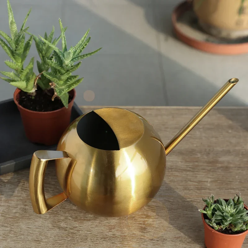 Minimalistische Plantengieter Ø 29 cm Roestvrij Staal voor Interieurplanten 1500 ml | Sansoti